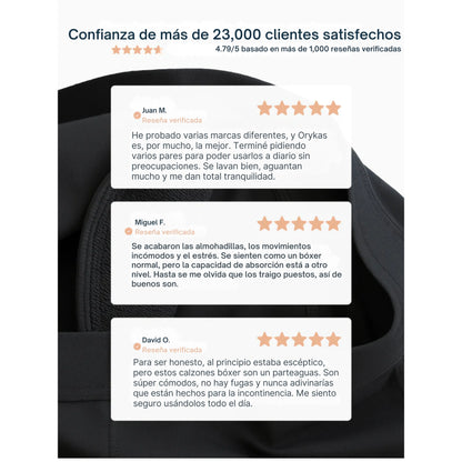 BOXERS ULTRA-ABSORBENTES PARA INCONTINENCIA