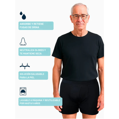 BOXERS ULTRA-ABSORBENTES PARA INCONTINENCIA